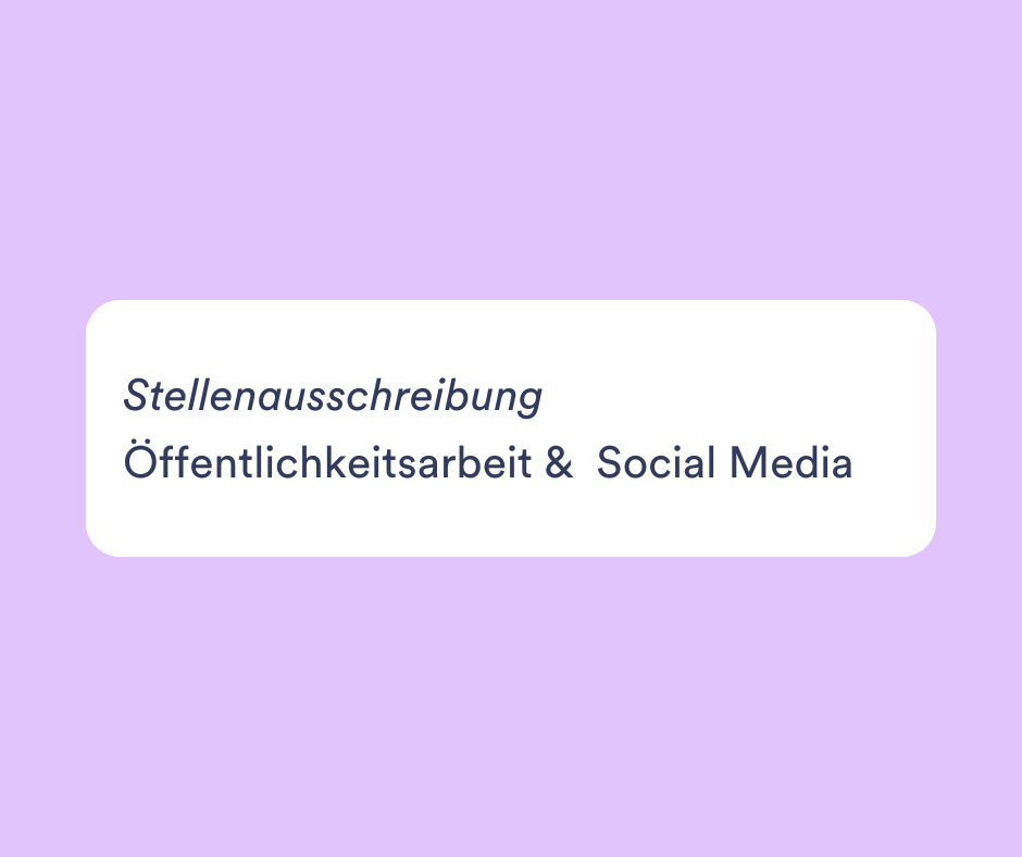 Job advertisement: Social Media & Public Relations