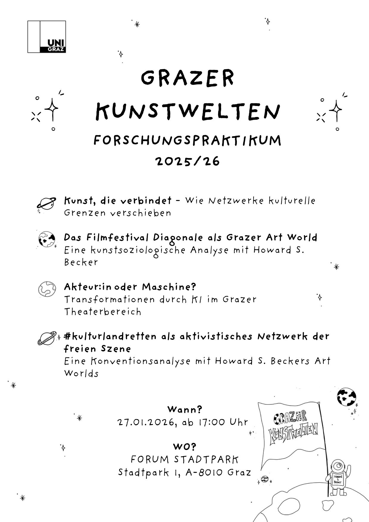 Grazer Kunstwelten: Forschungspraktikum Uni Graz/Soziologie