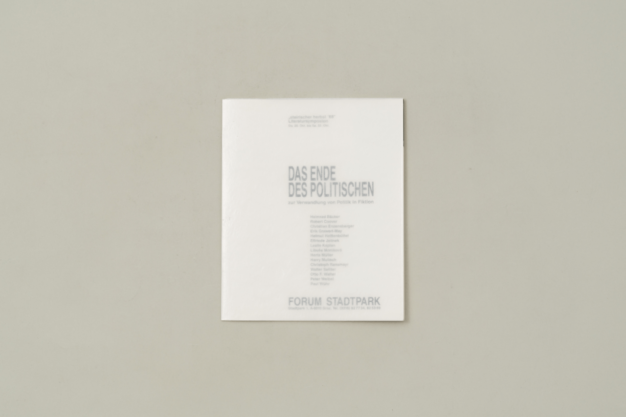 DAS ENDE DES POLITISCHEN. Zur Verwandlung von Politik in Fiktion