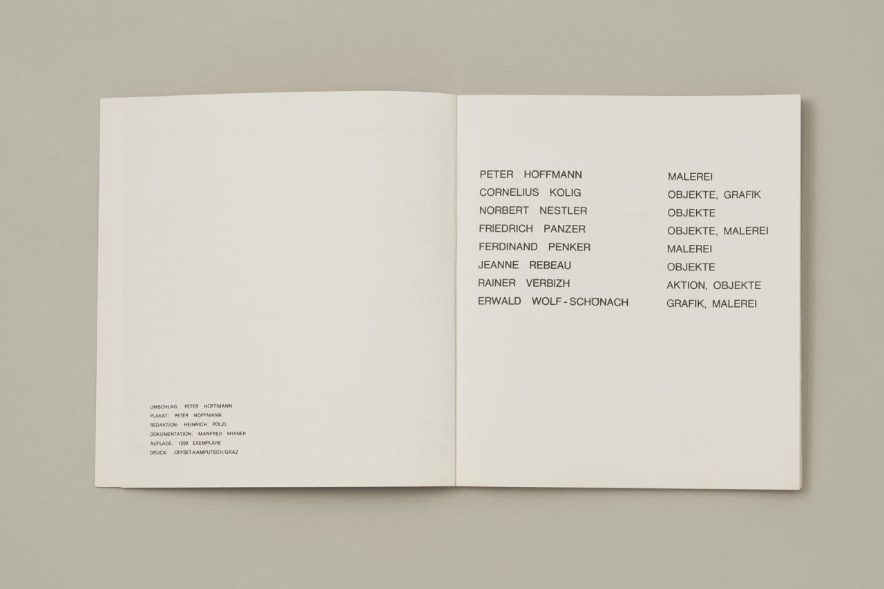 Forum Stadtpark in der Sezession Wien. Malerei. Grafik. Objekte. Theater. Literatur.