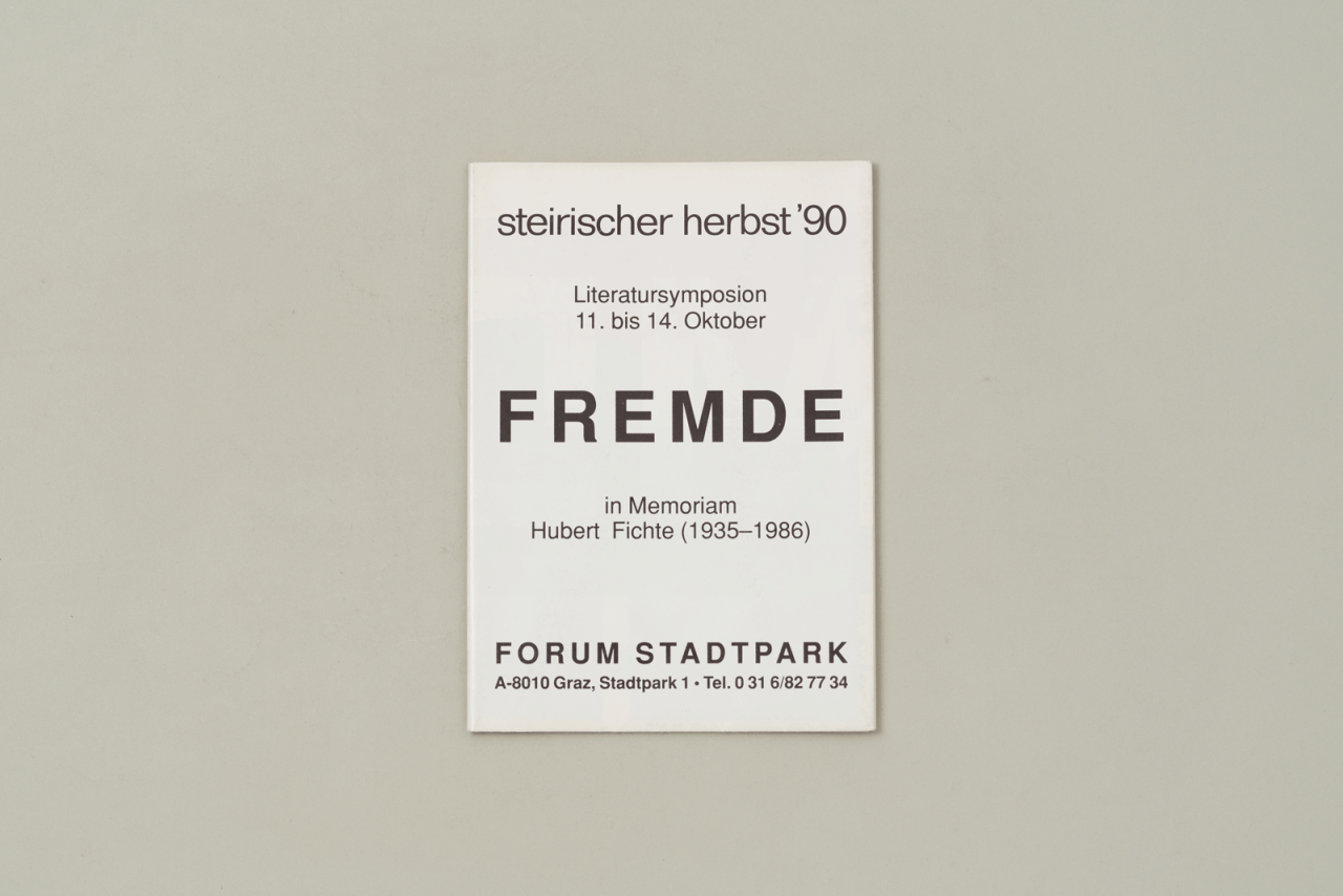 FREMDE. Literatursymposion 11. bis 14. Oktober