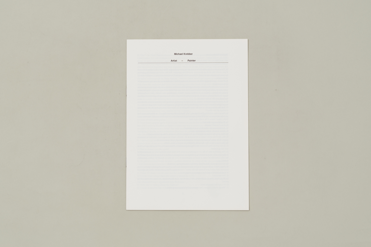 Michael Krebber. Artist - Painter